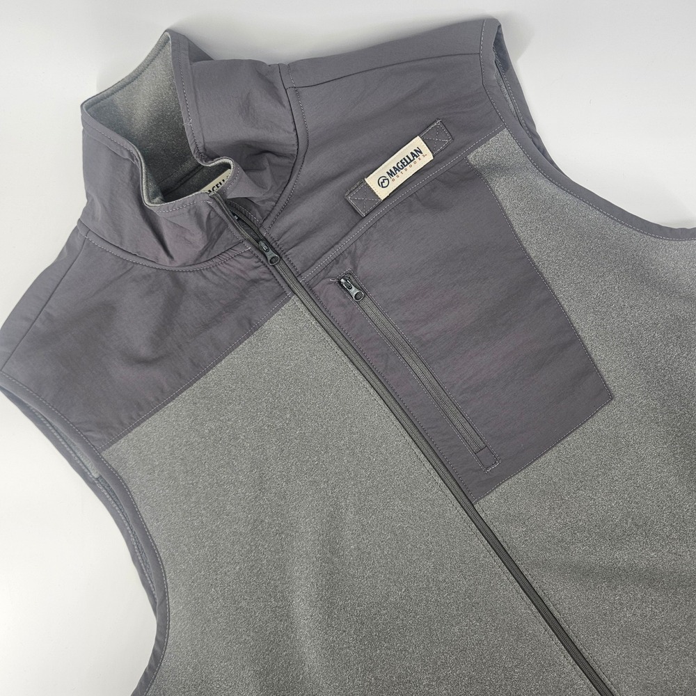 Magellan Mens XL Gray Vest Fishing Gray Outdoor Gorpcore Hiking Classic